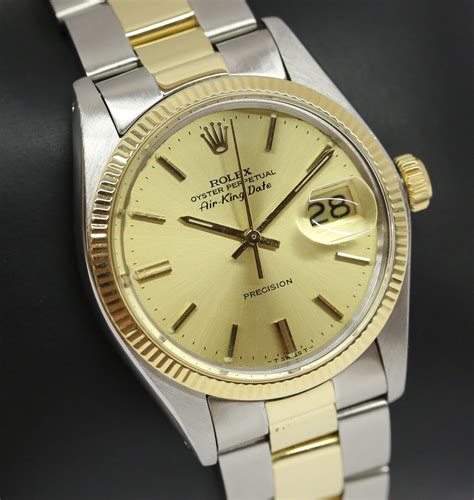 rolex oyster perpetual air king date low reference number|rolex air king price guide.